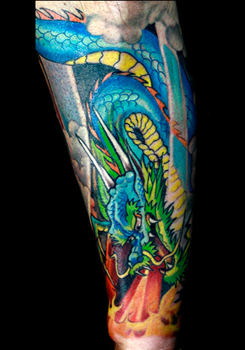 Japanese+dragon+tattoo+sleeve