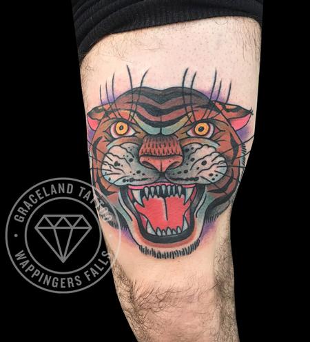 Traditional Tiger Tattoo Design Thumbnail