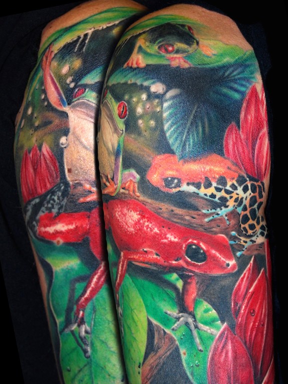 nature half sleeve tattoo
