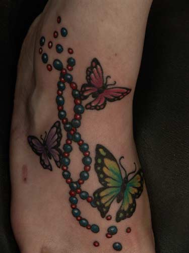 Tattoos - butterfly with dna - 24461