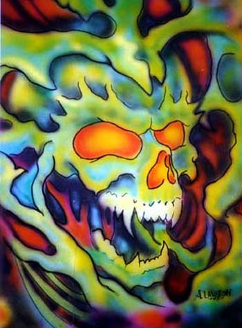 Anthony Lawton - Angry Green Skull