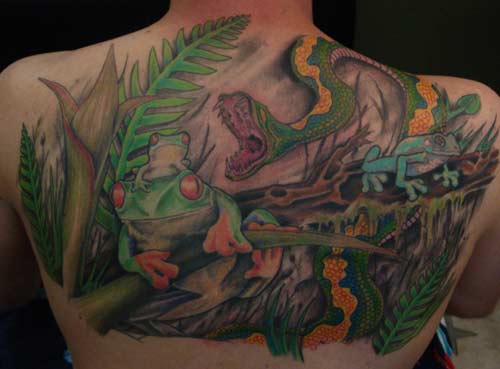 Tattoos - jungle scene - 16592