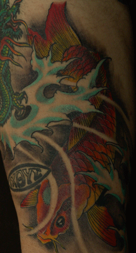 Tattoos - underwater koi - 18418