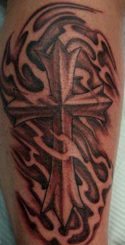 Tattoos - fiery cross - 19311