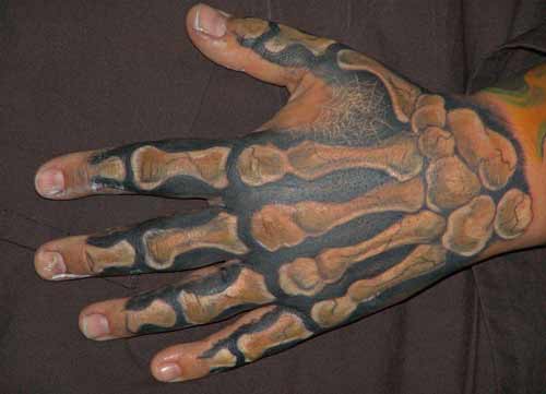 Tattoos - skeletal hand - 5330