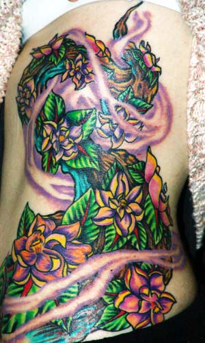 Tattoos - Kates flowering ribs - 5197