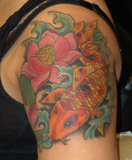 Tattoos - koi lotus - 32207