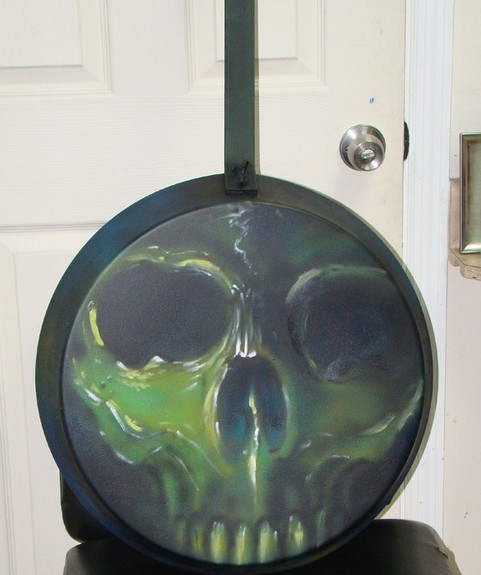 Anthony Lawton - frying pan skull