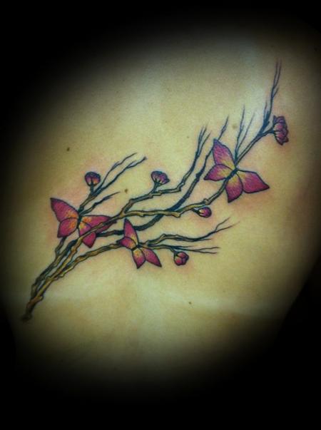 Tattoos - butterfly blossoms - 59914