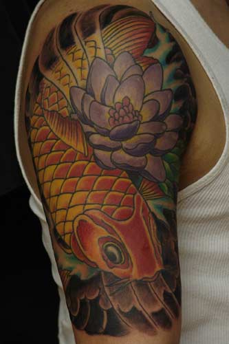 Tattoos - koi lily half sleeve - 17929