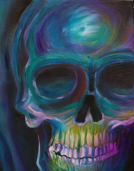 Anthony Lawton - acrylic skull