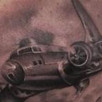 Realistic black and gray B13 plane tattoo, Ryan Mullins Art Junkies Tattoo  Tattoo Thumbnail