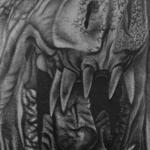 Realistic black and gray evil pig cover up tattoo, Scott Grosjean Art Junkies Tattoo  Tattoo Thumbnail