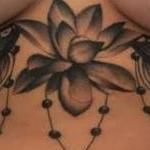 Black and Gray sternum tattoo, Frichard Adams Art Junkies Tattoo  Tattoo Thumbnail