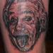 Tattoos - Black and Grey Albert Einstein Portrait Tattoo - 64568