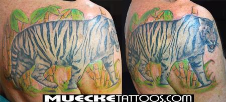 George Muecke - Tiger tattoo