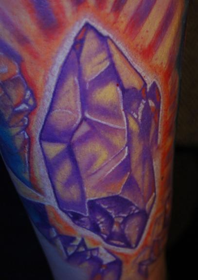 amethyst tattoo thigh