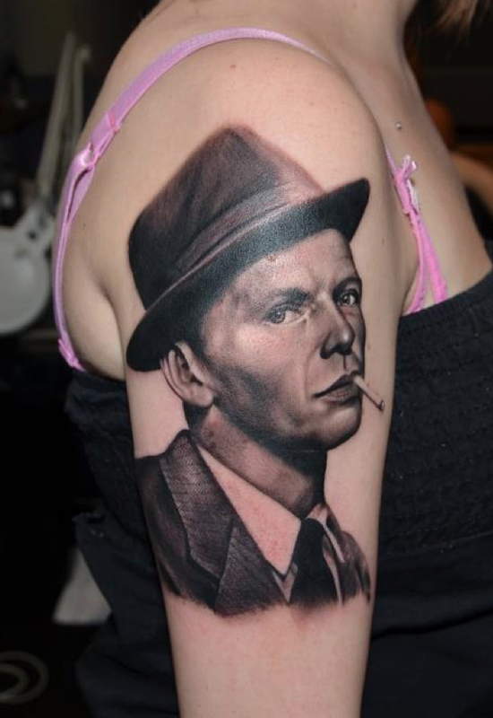 Georgia's Frank Sinatra portrait by Aurora Lancaster: TattooNOW