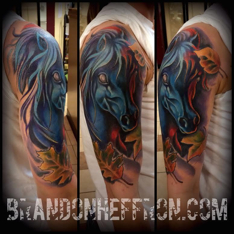 Horse (cover up) by Brandon Heffron TattooNOW