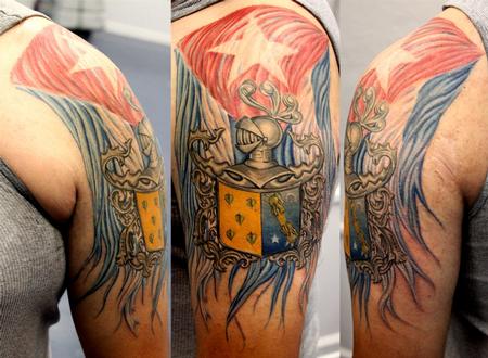 Tattoos - Lezcano Coat of Arms w/ Cuban Flag by Talo - 74221