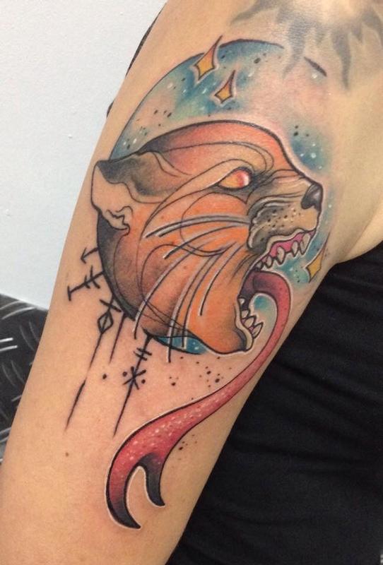 Angry cat by Emy Blacksheep: TattooNOW