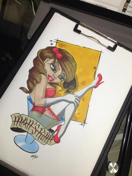 Tattoos - Cocktail pinup power - 86075