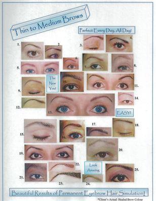  - Thin to Medium Brows