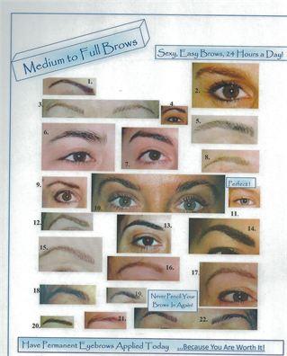  - Medium to Full Brows