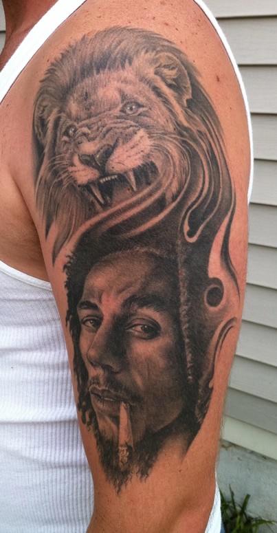 Bob Marley lion by Bob Tyrrell : Tattoos