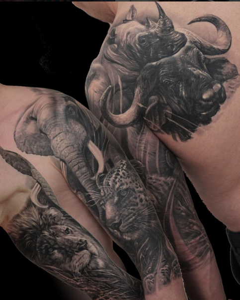Filigree Leg Tattoo by Adrian Dominic: TattooNOW