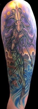 Christian Perez - zodiac sign tattoo