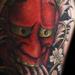 Red Hannya half sleeve Tattoo Design Thumbnail