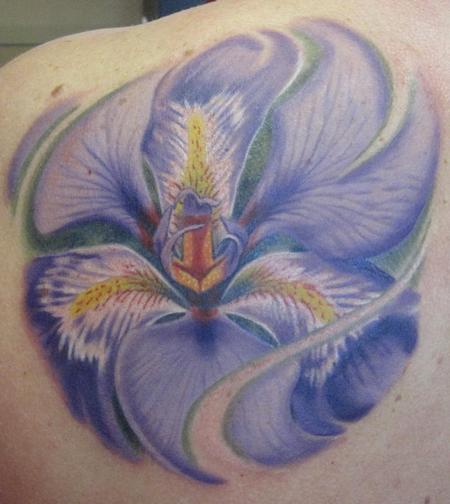 Jeff Mansolf - Purple Orchid Flower Tattoo