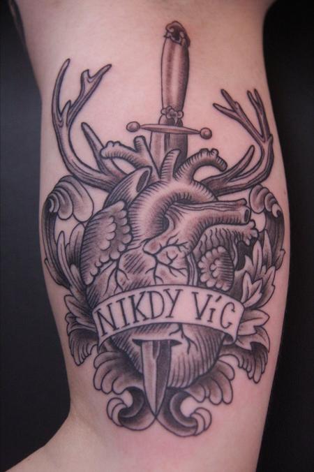 Ryan McNamara - Heart and Dagger Tattoo