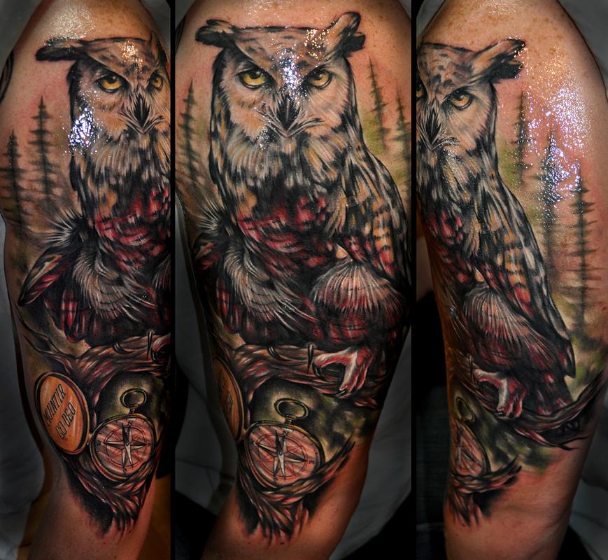 Owl By Benjamin Laukis Tattoonow