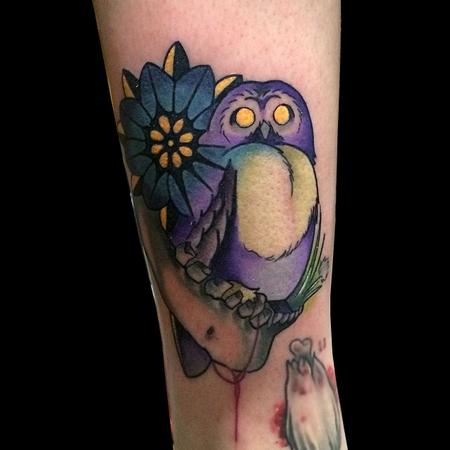 Daniel Adamczyk - flower fused with owl