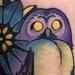 Tattoos - flower fused with owl - 95634