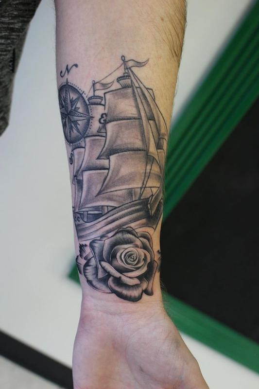 Nautical Forearm Piece by Tanner Vendal Tattoos