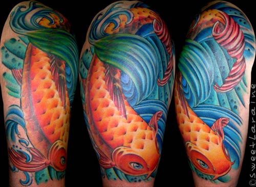 Tattoos Koi Fish Coverup
