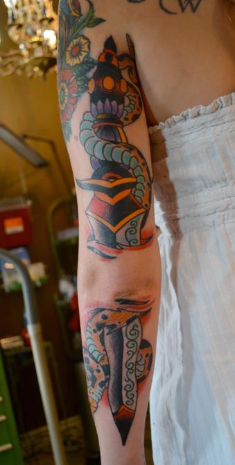 Tattoos - Dagger Snake - 74541