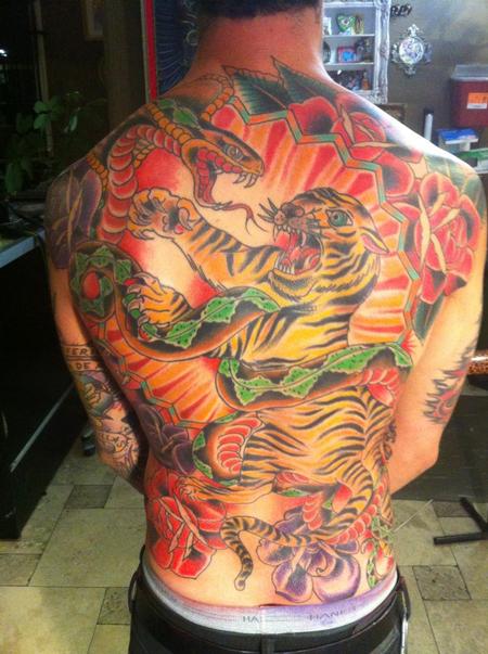 Tattoos - Tiger Back - 74556