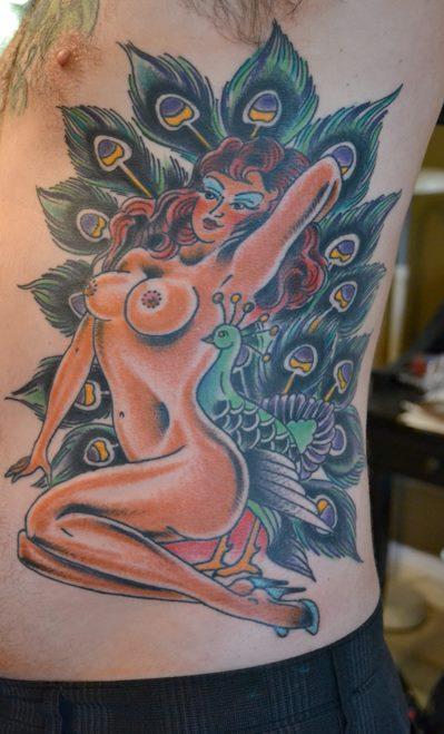 Tattoos - Peacock & Babe - 74531