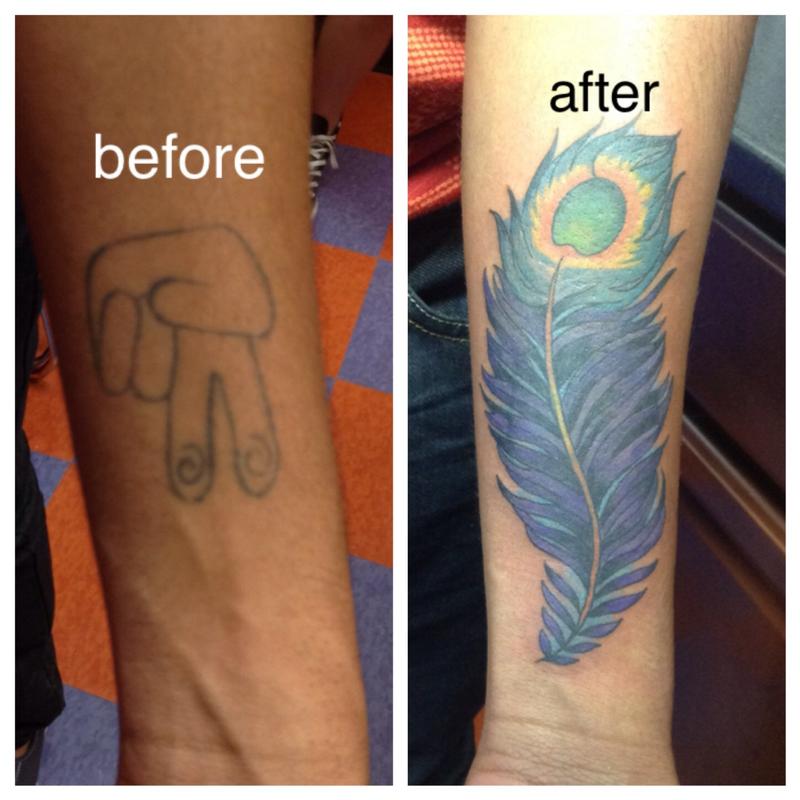 peacock feather cover up by cat johnson tattoonow peacock feather cover up by cat johnson tattoonow