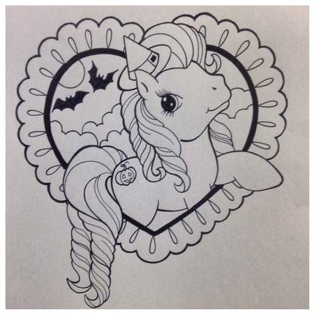 Tattoos - Halloween Pony - 99839