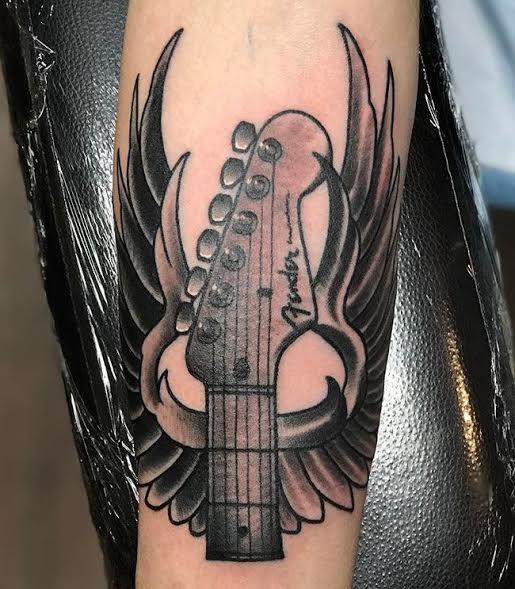 Depiction Tattoo Gallery : Tattoos : Christopher O'Toole : Fender w/Wings