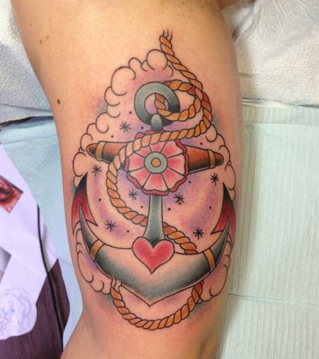 Sam Frederick - Anchor tattoo