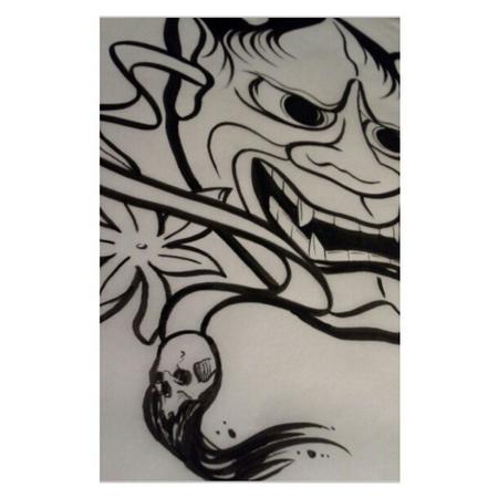 Mr Jones - Hannya Mask Back Piece