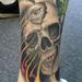 Tattoos - Flaming skull - 68911