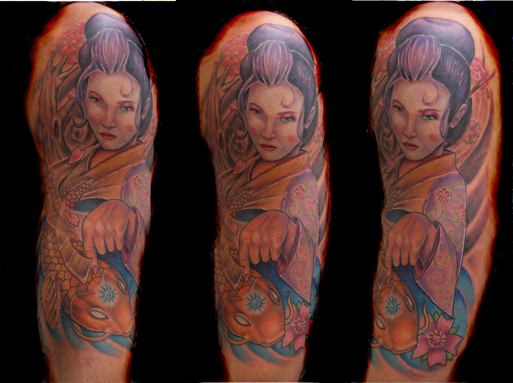 Tattoos - geisha koi morph - 24578