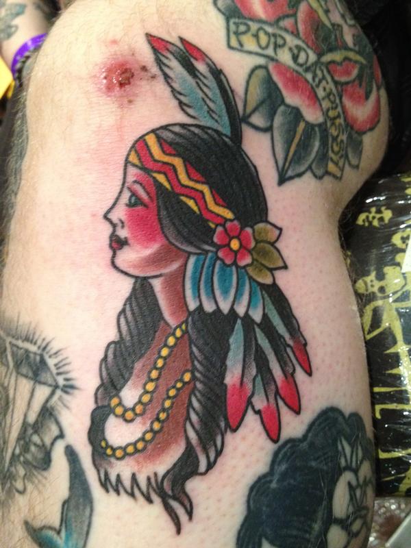 INDIAN GIRL by Dustin Golden : Tattoos